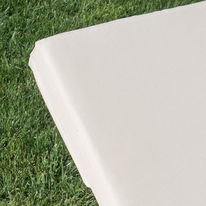 Christopher Knight Home Jamaica Outdoor Water Resistant Chaise Lounge Cushions, 2-Pcs Set, Cream