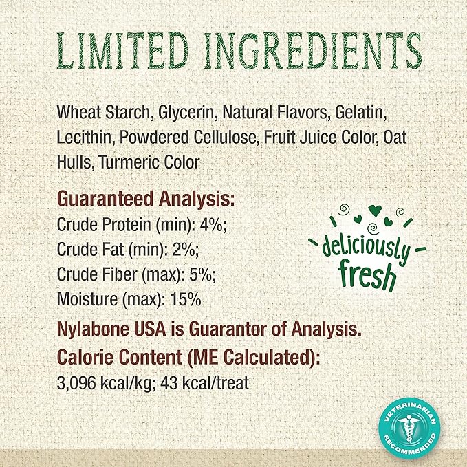 Nylabone Nutri Dent Dog Dental Chews - Natural Dog Teeth Cleaning & Breath Freshener - Dental Treats for Dogs - Fresh Breath Flavor, Small (64 Count)